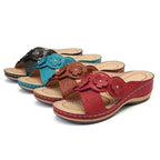 Damen Sandalen mit floralen Akzenten