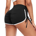Damen Sportliche High-Waist Shorts mit seitlichem Rüschendetail R&B