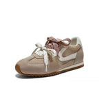 Damen Retro Sneakers mit hochwertigem Wildleder und modischem Riemen R&B