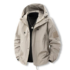 Herren funktionale Outdoor-Jacke mit verstellbarem Kapuzenbereich und atmungsaktiven Eigenschaften R&B
