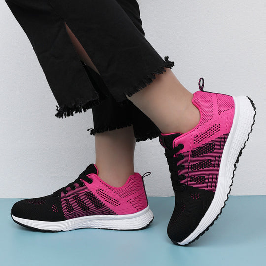Damen Leichte und atmungsaktive Sport Sneakers mit flexibler Laufsohle R&B
