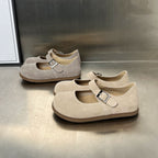 Damen Komfortable Halbschuhe mit verstellbarem Riemen und weichem Wildleder R&B