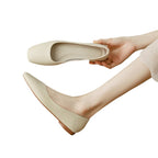 Damen elegante Ballerinas mit komfortablem Fußbett und hochwertiger Lederoberfläche R&B