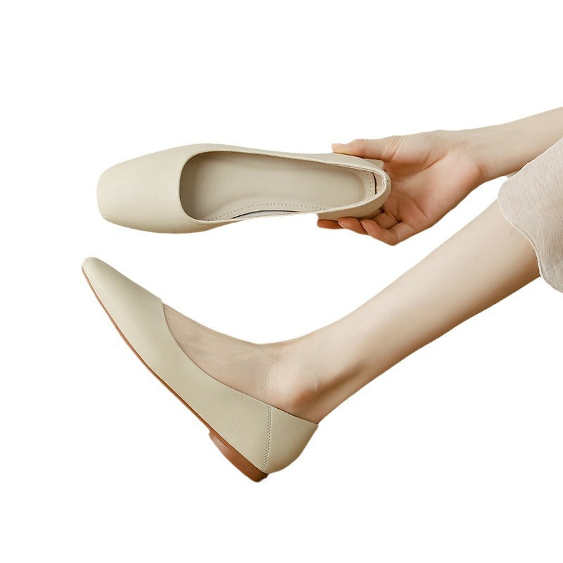 Damen elegante Ballerinas mit komfortablem Fußbett und hochwertiger Lederoberfläche R&B