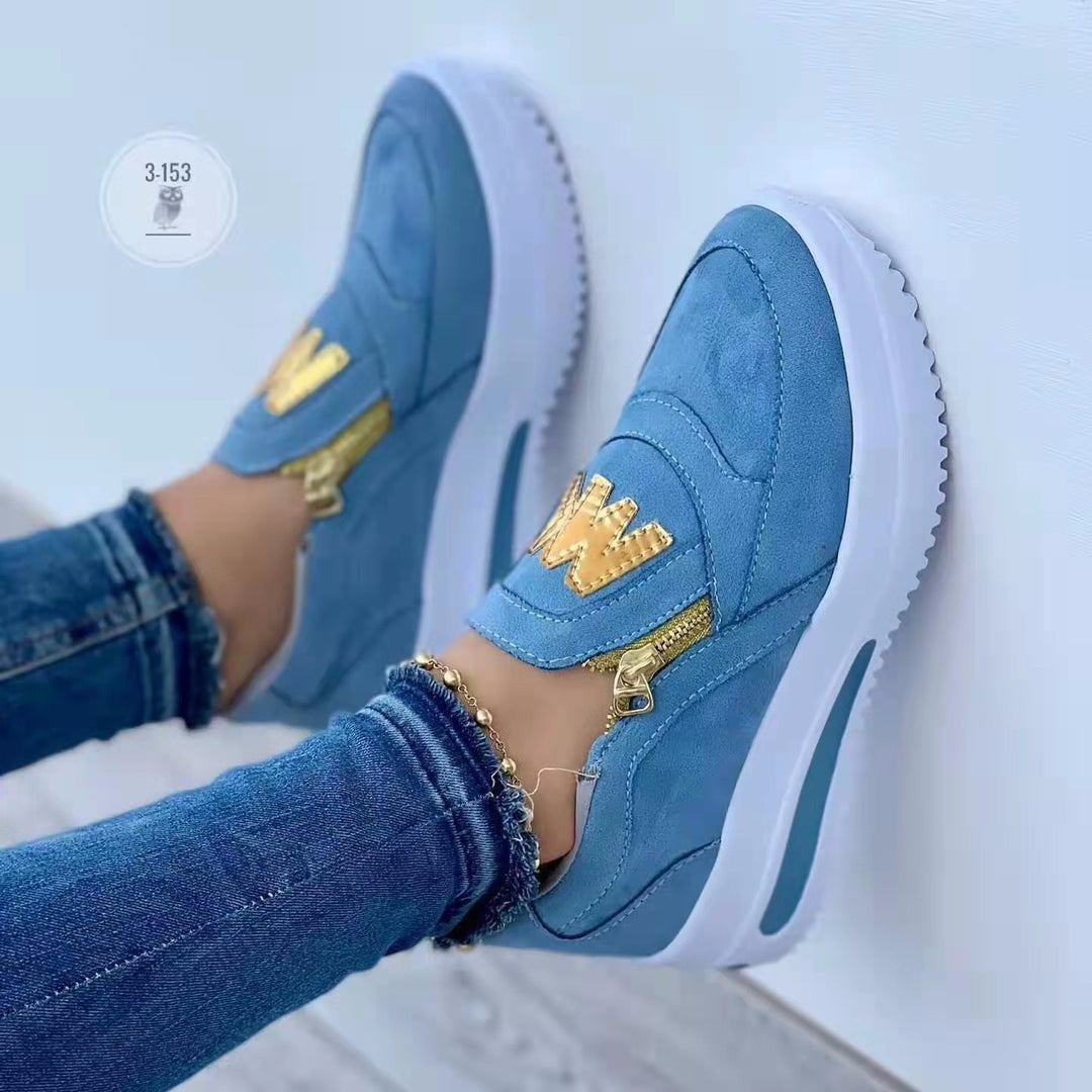 Damen Modische Sneaker mit goldenen Akzenten R&B