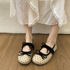 Damen Ballerinas mit transparentem Netzdesign und zartem Schleifen-Detail R&B