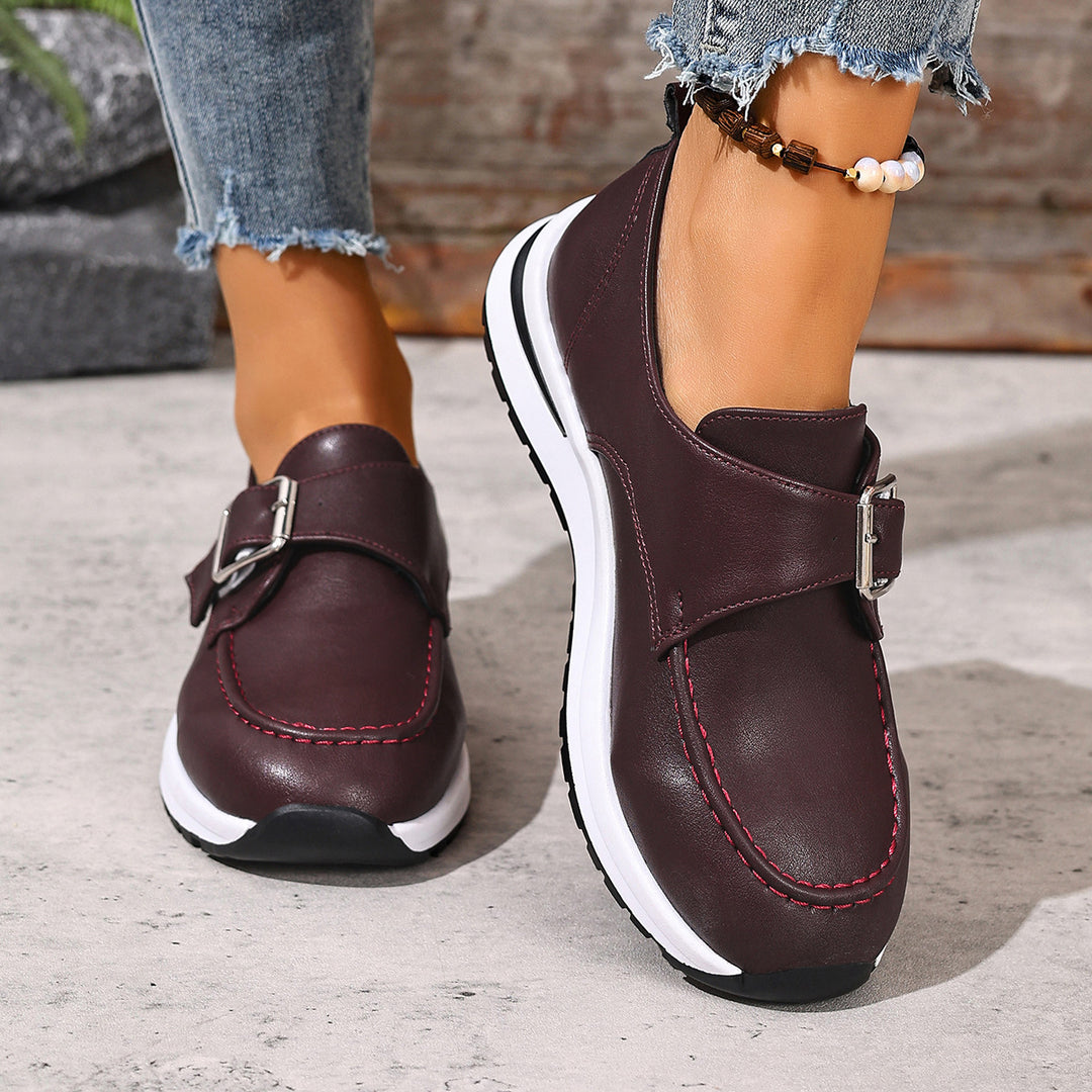 Damen Sportliche Mokassins mit modischem Schnallen-Detail R&B