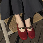 Damen Elegante und komfortable Ballerinas mit modischem Riemchen R&B