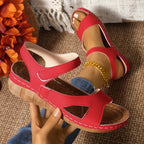 Damen bequeme Riemchen-Sandalen mit anatomischem Fußbett R&B