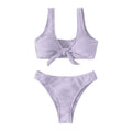Damen Sportliches Bikini-Set mit knotendem Oberteil R&B