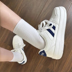 Damen Sportliche Sneakers mit modischem Streifen-Design