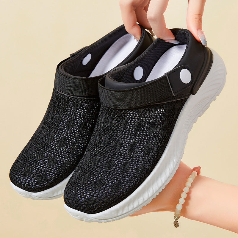 Damen Atmungsaktive Komfort-Schuhe mit elastischem Verschlusssystem