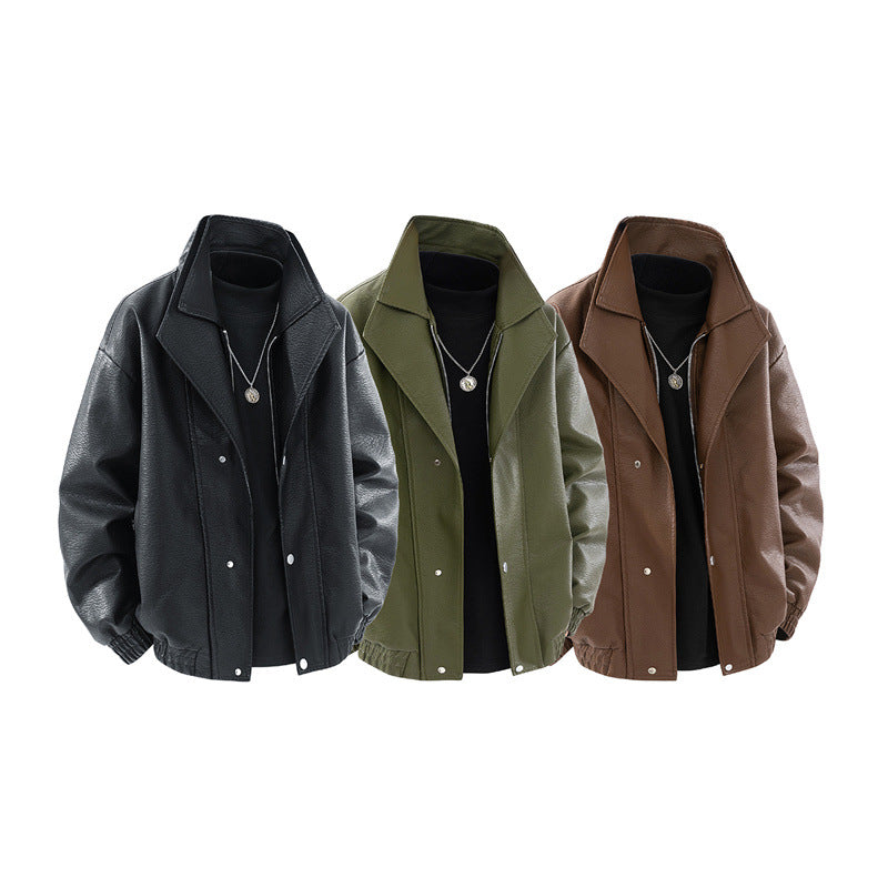Herren modische Oversized jacke mit elegantem Kragen und praktischen Taschen R&B