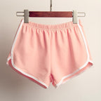 Damen Sportliche Shorts mit elastischem Bund und Kontraststreifen