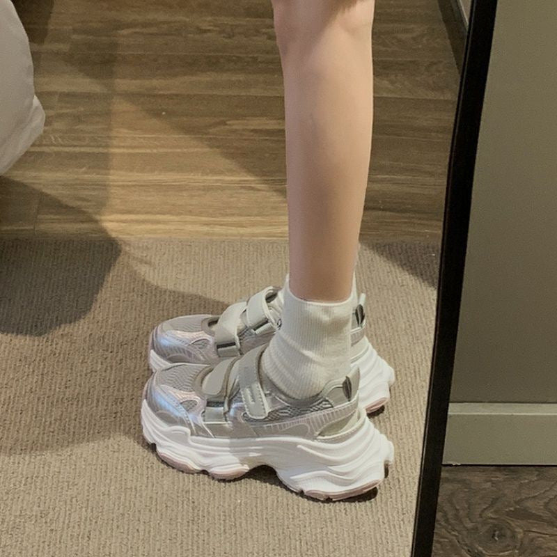Damen Sportliche Lauf-Sneaker mit praktischen Klettverschlüssen und atmungsaktiver Mesh-Oberfläche R&B