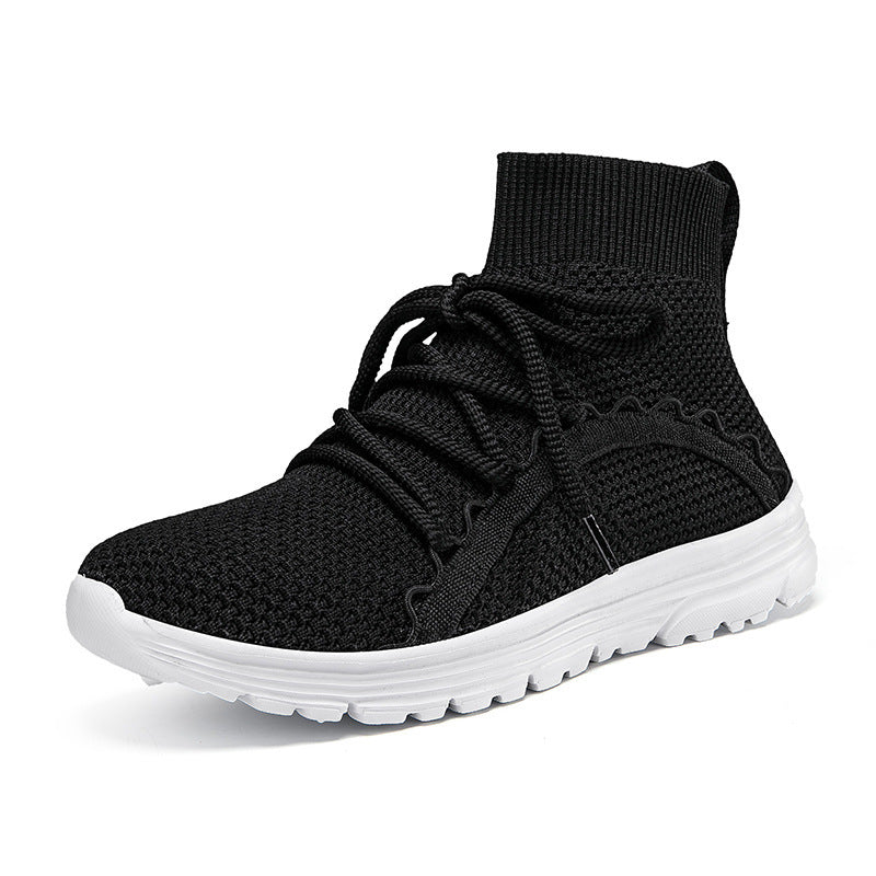 Damen Hochschuh Sneaker mit atmungsaktivem Obermaterial und innovativem Schnürsystem R&B