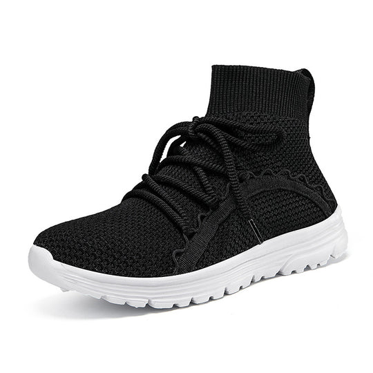 Damen Hochschuh Sneaker mit atmungsaktivem Obermaterial und innovativem Schnürsystem R&B