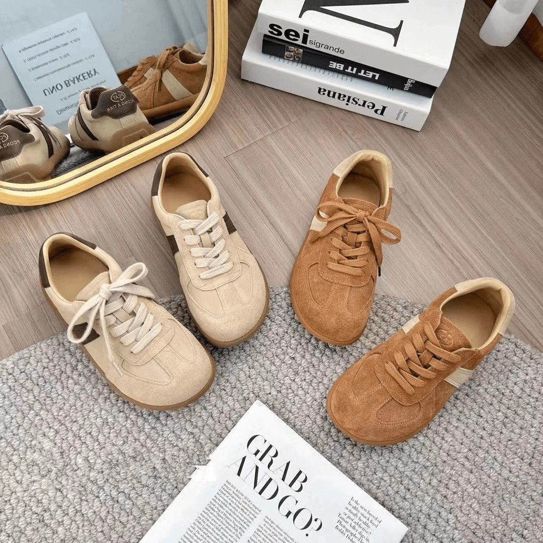 Damen Komfortable Sneakers aus hochwertigem Wildleder mit flexiblem Schnürsystem