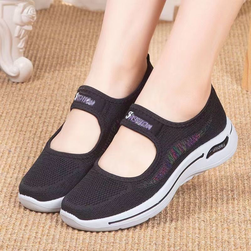 Damen Komfortable Slip-On Sneakers mit elastischem Riemen R&B