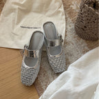 Damen elegante Mary Jane Ballerinas mit modischem Riemchen und hochwertiger Leder-Oberfläche R&B