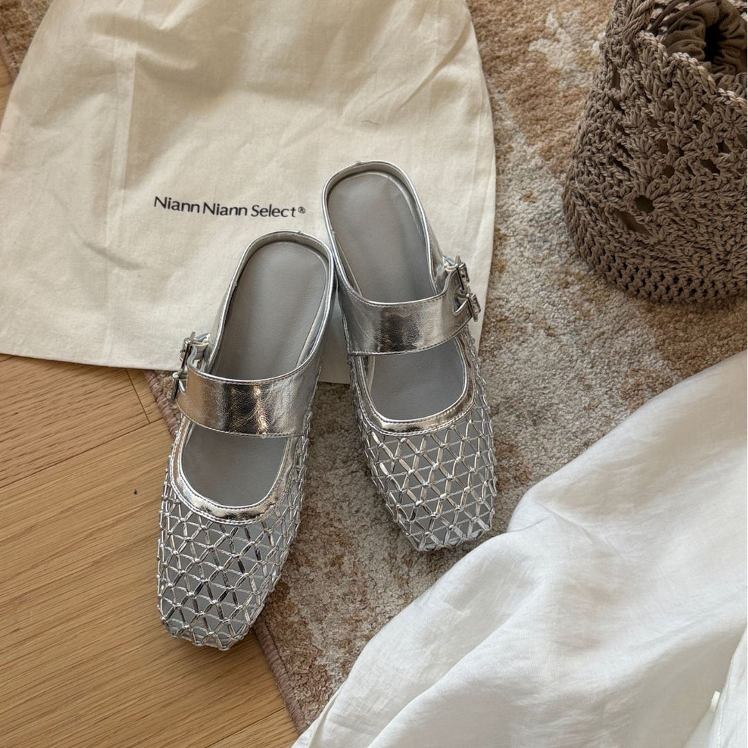Damen Komfortable und elegante Ballerinas mit praktischer Schnalle R&B
