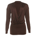 Damen elegantes Oberteil mit elegantem V-Ausschnitt und lockerer Passform R&B