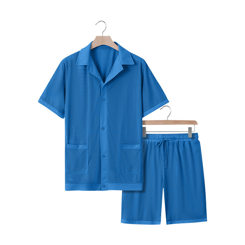 Damen luftiges Freizeitanzug-Set aus Mesh R&B
