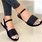 Damen Elegante Sandalen mit funkelnden Akzenten und verstellbarem Riemen R&B