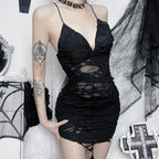 Damen figurbetontes Minikleid mit raffiniertem Cut-Out-Design R&B