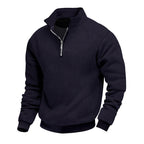 Herren Stepppullover mit halbem Reißverschluss und strukturiertem Design R&B