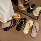 Damen komfortable Zehentrenner-Sandalen mit ergonomischer Innensohle und flexiblem Riemendesign R&B