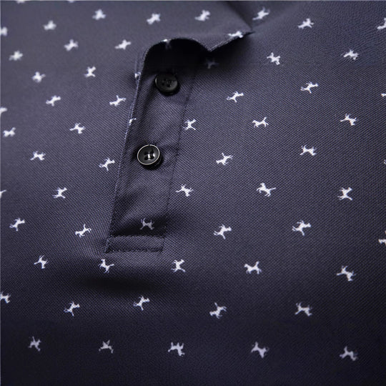 Herren Polohemd mit modernem floralem Design und hochwertiger Baumwollqualität R&B