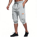 Herren modische Cargo-Shorts mit praktischen Seitentaschen und elastischem Bund R&B