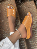 Damen Offene Clogs mit atmungsaktiver Lochstruktur und sicherem Riemendesign R&B