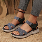 Damen Freizeitsandalen mit geflochtenem Riemen und rutschfester Sohle R&B