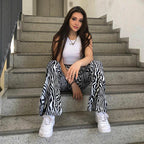 Damen Fashion Jumpsuit mit ZR&Bra-Print und figurbetontem Schnitt R&B