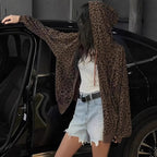 Damen Kapuzenpullover mit modischem Animal-Print R&B