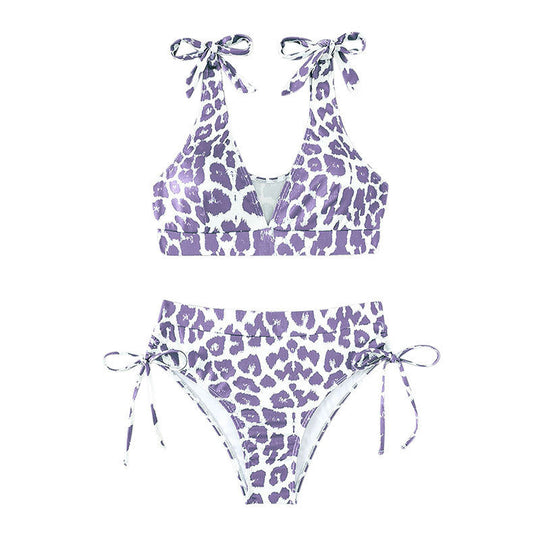Damen Bikini-Set mit verstellbaren Trägern und hohem Bund R&B