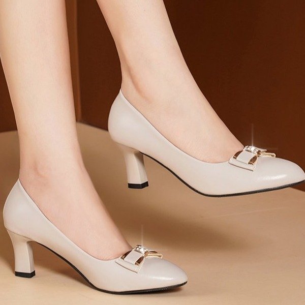 Damen elegante Pumps mit modischen Schleifenverzierungen R&B