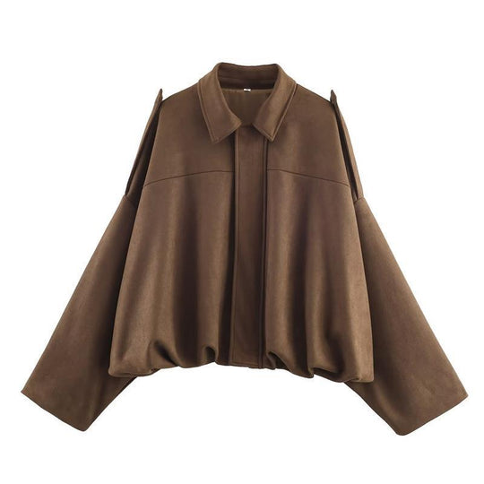 Damen Freizeitjacke im modischen Oversized-Design mit praktischen Taschen R&B