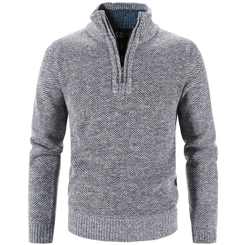 Herren modischer Rollkragenpullover mit elegantem Reißverschluss R&B