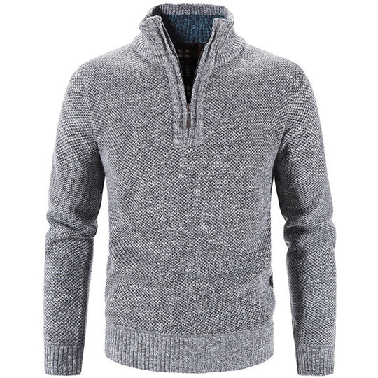 Herren modischer Rollkragenpullover mit elegantem Reißverschluss R&B