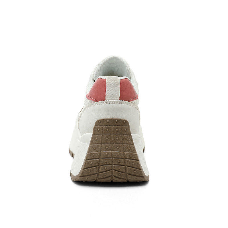 Damen modische Plateau-Sneaker mit atmungsaktivem Mesh und robuster Laufsohle R&B