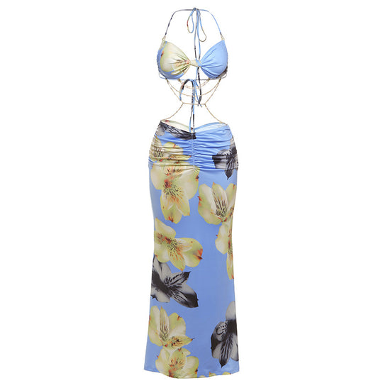 Damen Bikini Set mit elegantem Wickeldesign und floralem Muster R&B
