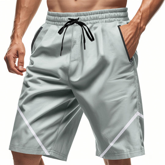 Herren Sportliche Trainingsshorts mit praktischen Reißverschlusstaschen und atmungsaktivem Material R&B