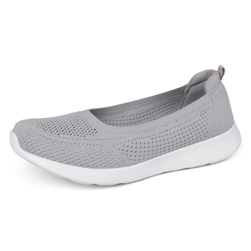 Damen Flexible Slip-On Sneakers mit atmungsaktiver Mesh-Oberfläche R&B
