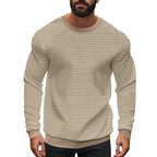 Herren Langarm-Sweatshirt mit strukturiertem Design und elastischem Bund R&B