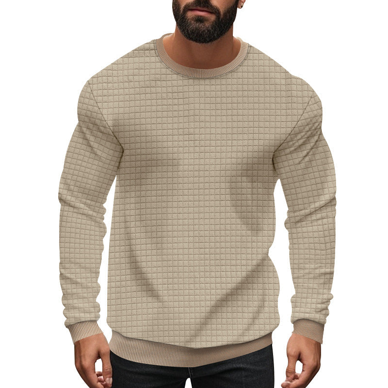 Herren Langarm-Sweatshirt mit strukturiertem Design und elastischem Bund R&B