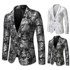 Damen eleganter Blazer mit floralem 3D-Design