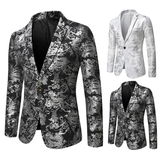 Damen eleganter Blazer mit floralem 3D-Design R&B